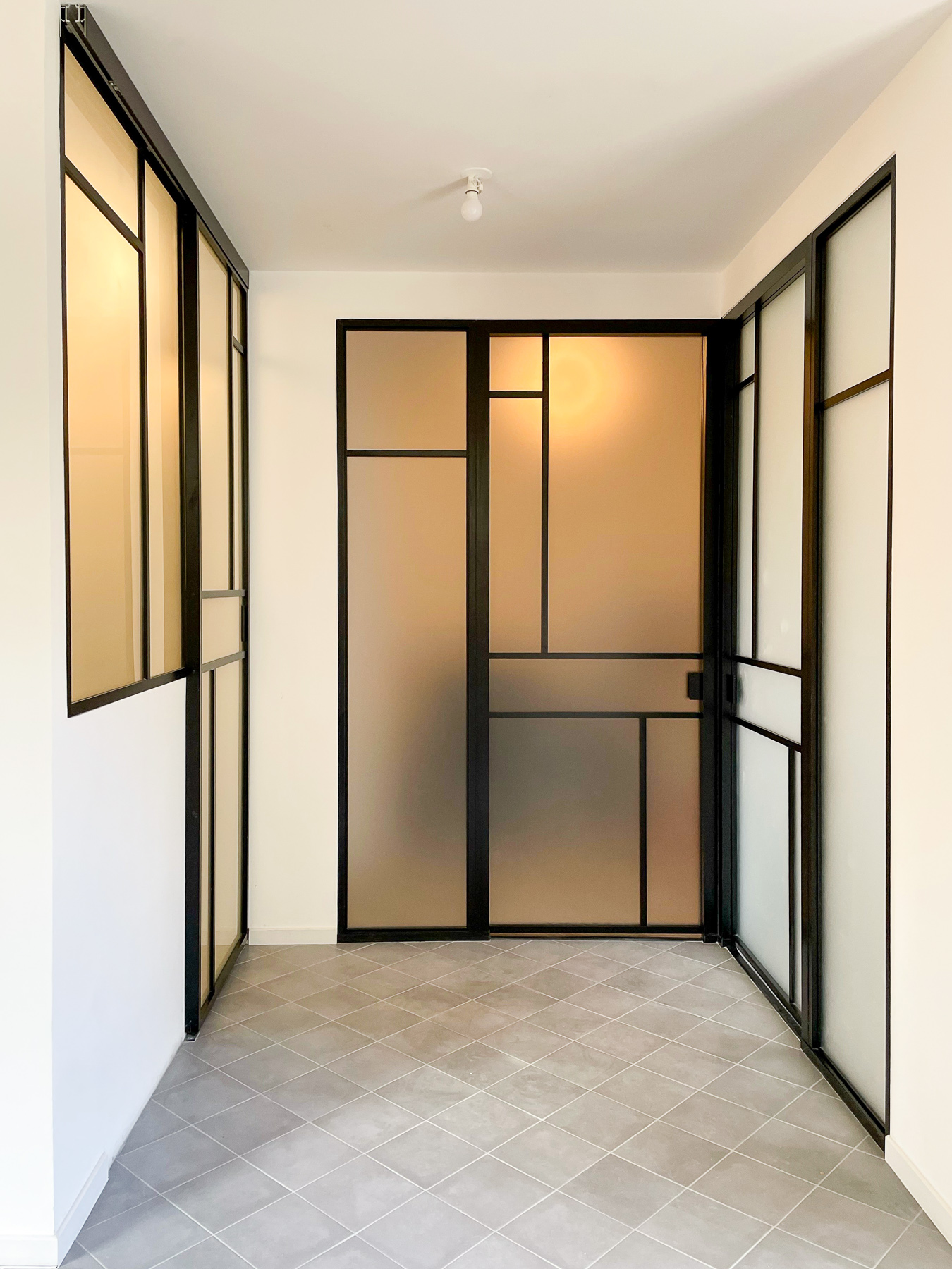 VERRIERE FENETRE COULISSANTE BATTANTE ART DECO LOFT ALUMINIUM NOIR DEPOLI WEHE 01