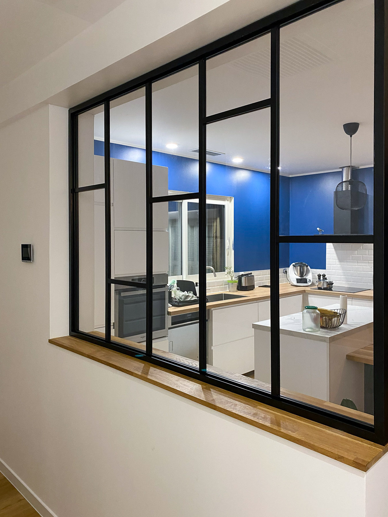 VERRIERE FENETRE FIXE ART DECO BAIE BOREAL ALUMINIUM NOIR CLAIR LAFFARGUE