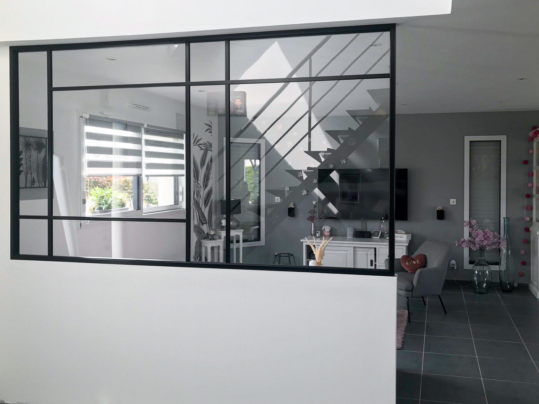 VERRIERE FENETRE FIXE ART DECO OUV LAT BOREAL ALUMINIUM NOIR CLAIR LHUILLIER 03