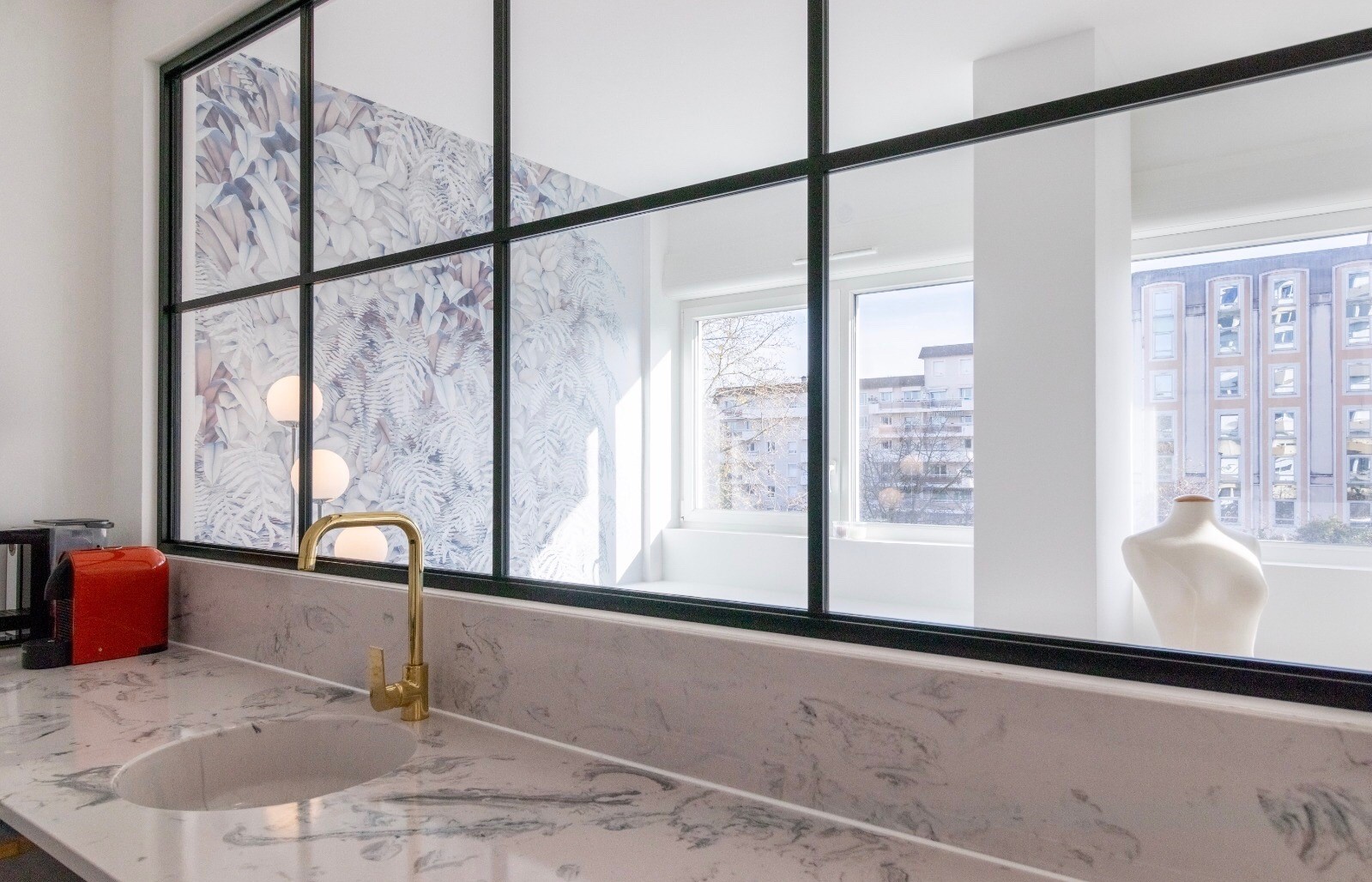 VERRIERE FIXE CLOISON FENETRE BATTANTE BAIE ART DECO LOFT BOREAL ALUMINIUM NOIR CLAIR NARDI 3